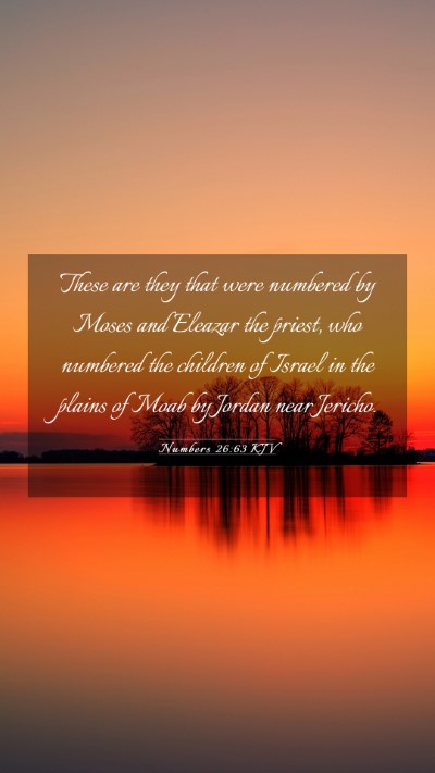 Picture 03 - Numbers 26:63 KJV Mobile Phone Wallpaper - These are they that were numbered by Moses and - Mobile Bible Verse Wallpaper