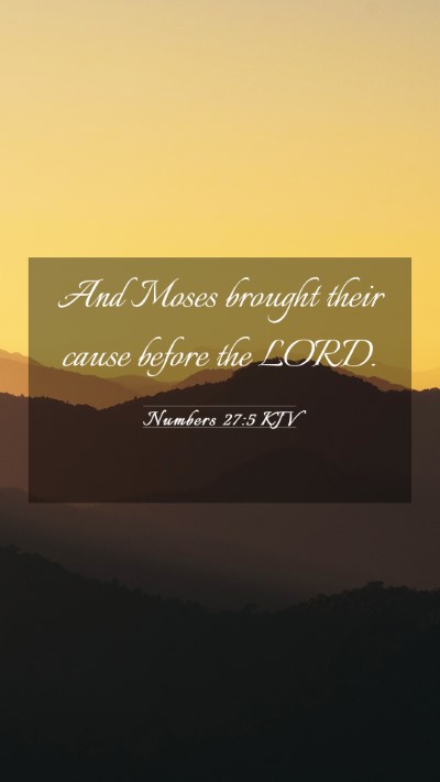 Picture 03 - Numbers 27:5 KJV Mobile Phone Wallpaper - And Moses brought their cause before the - Mobile Bible Verse Wallpaper
