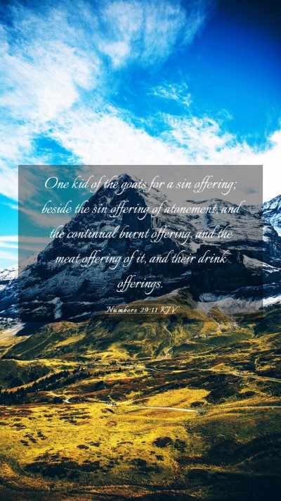 Picture 03 - Numbers 29:11 KJV Mobile Phone Wallpaper - One kid of the goats for a sin offering; beside - Mobile Bible Verse Wallpaper