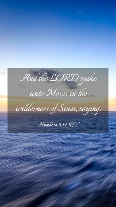 Picture 03 - Numbers 3:14 KJV Mobile Phone Wallpaper - And the LORD spake unto Moses in the wilderness - Mobile Bible Verse Wallpaper