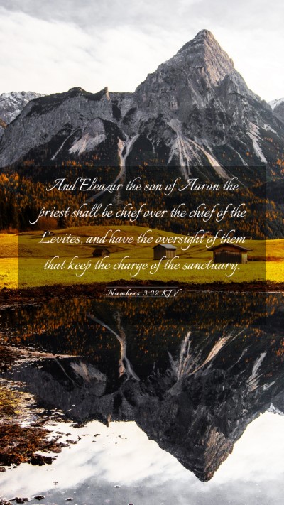 Picture 03 - Numbers 3:32 KJV Mobile Phone Wallpaper - And Eleazar the son of Aaron the priest shall be - Mobile Bible Verse Wallpaper