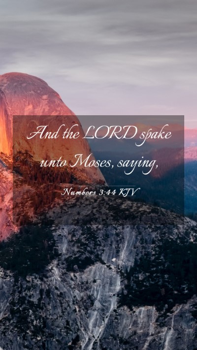 Picture 03 - Numbers 3:44 KJV Mobile Phone Wallpaper - And the LORD spake unto Moses, - Mobile Bible Verse Wallpaper