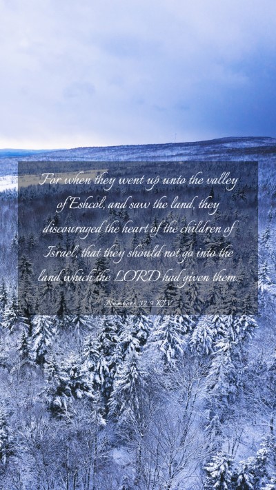 Picture 03 - Numbers 32:9 KJV Mobile Phone Wallpaper - For when they went up unto the valley of Eshcol, - Mobile Bible Verse Wallpaper