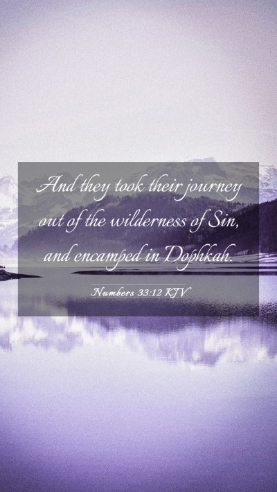 Picture 03 - Numbers 33:12 KJV Mobile Phone Wallpaper - And they took their journey out of the wilderness - Mobile Bible Verse Wallpaper