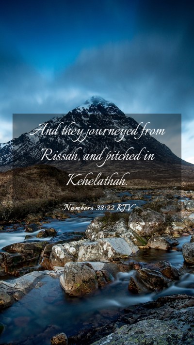 Picture 03 - Numbers 33:22 KJV Mobile Phone Wallpaper - And they journeyed from Rissah, and pitched in - Mobile Bible Verse Wallpaper