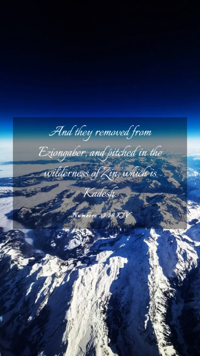 Picture 03 - Numbers 33:36 KJV Mobile Phone Wallpaper - And they removed from Eziongaber, and pitched in - Mobile Bible Verse Wallpaper