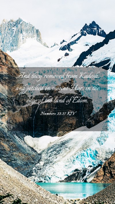 Picture 03 - Numbers 33:37 KJV Mobile Phone Wallpaper - And they removed from Kadesh, and pitched in - Mobile Bible Verse Wallpaper