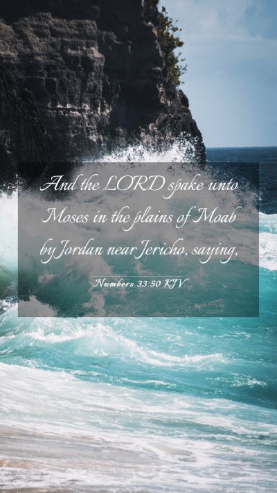 Picture 03 - Numbers 33:50 KJV Mobile Phone Wallpaper - And the LORD spake unto Moses in the plains of - Mobile Bible Verse Wallpaper