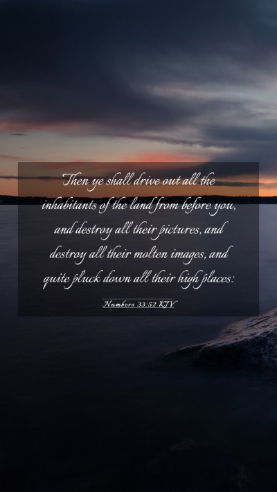 Picture 03 - Numbers 33:52 KJV Mobile Phone Wallpaper - Then ye shall drive out all the inhabitants of - Mobile Bible Verse Wallpaper