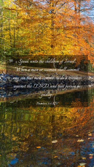 Picture 03 - Numbers 5:6 KJV Mobile Phone Wallpaper - Speak unto the children of Israel, When a man or - Mobile Bible Verse Wallpaper