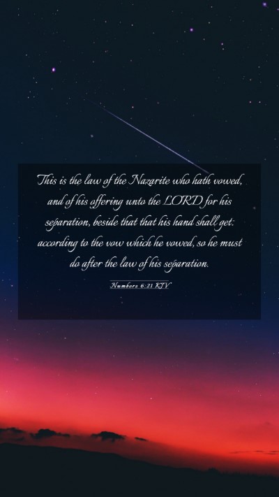 Picture 03 - Numbers 6:21 KJV Mobile Phone Wallpaper - This is the law of the Nazarite who hath vowed, - Mobile Bible Verse Wallpaper