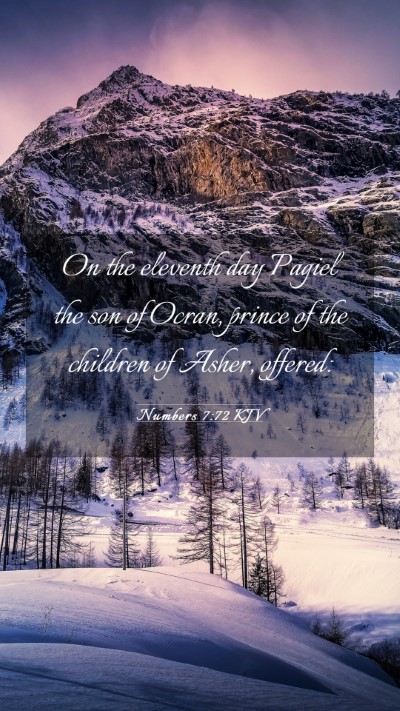 Picture 03 - Numbers 7:72 KJV Mobile Phone Wallpaper - On the eleventh day Pagiel the son of Ocran, - Mobile Bible Verse Wallpaper