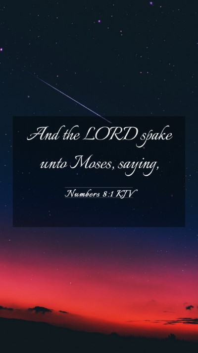 Picture 03 - Numbers 8:1 KJV Mobile Phone Wallpaper - And the LORD spake unto Moses, - Mobile Bible Verse Wallpaper