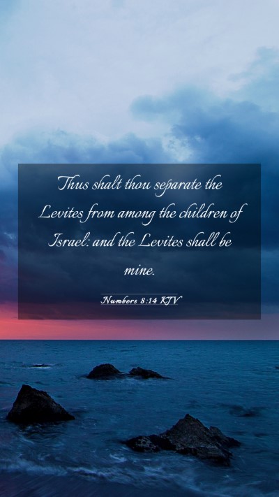 Picture 03 - Numbers 8:14 KJV Mobile Phone Wallpaper - Thus shalt thou separate the Levites from among - Mobile Bible Verse Wallpaper