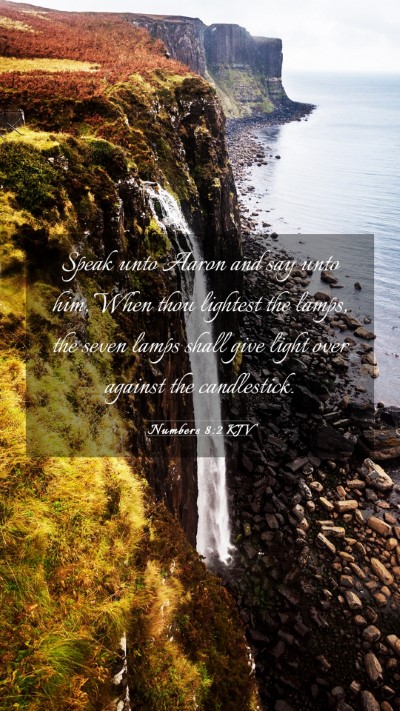 Picture 03 - Numbers 8:2 KJV Mobile Phone Wallpaper - Speak unto Aaron and say unto him, When thou - Mobile Bible Verse Wallpaper