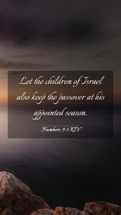 Picture 03 - Numbers 9:2 KJV Mobile Phone Wallpaper - Let the children of Israel also keep the passover - Mobile Bible Verse Wallpaper