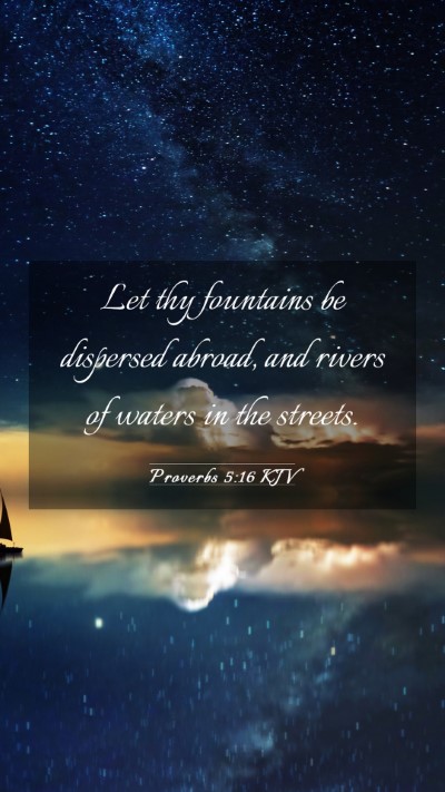 Picture 03 - Proverbs 5:16 KJV Mobile Phone Wallpaper - Let thy fountains be dispersed abroad, and rivers - Mobile Bible Verse Wallpaper