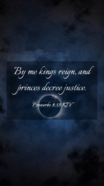 Picture 03 - Proverbs 8:15 KJV Mobile Phone Wallpaper - By me kings reign, and princes decree - Mobile Bible Verse Wallpaper