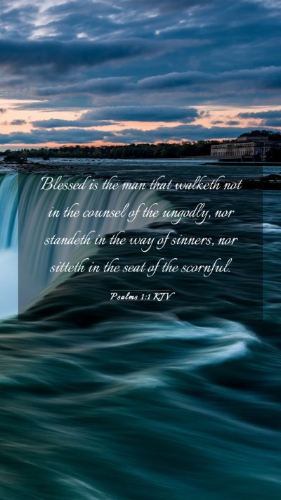 Picture 03 - Psalms 1:1 KJV Mobile Phone Wallpaper - Blessed is the man that walketh not in the - Mobile Bible Verse Wallpaper