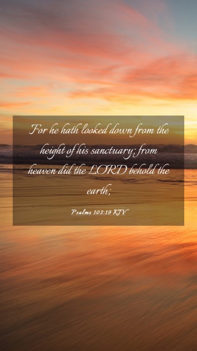 Picture 03 - Psalms 102:19 KJV Mobile Phone Wallpaper - For he hath looked down from the height of his - Mobile Bible Verse Wallpaper