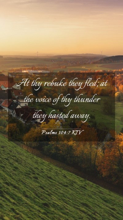 Picture 03 - Psalms 104:7 KJV Mobile Phone Wallpaper - At thy rebuke they fled; at the voice of thy - Mobile Bible Verse Wallpaper