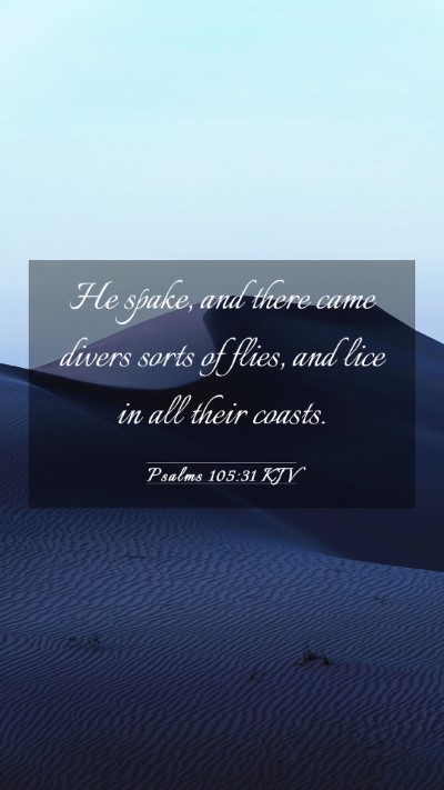 Picture 03 - Psalms 105:31 KJV Mobile Phone Wallpaper - He spake, and there came divers sorts of flies, - Mobile Bible Verse Wallpaper