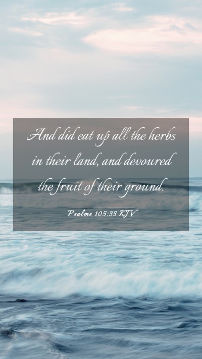 Picture 03 - Psalms 105:35 KJV Mobile Phone Wallpaper - And did eat up all the herbs in their land, and - Mobile Bible Verse Wallpaper
