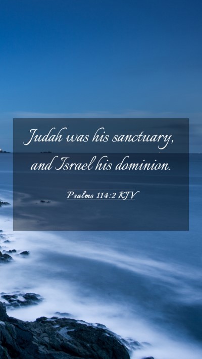 Picture 03 - Psalms 114:2 KJV Mobile Phone Wallpaper - Judah was his sanctuary, and Israel his - Mobile Bible Verse Wallpaper