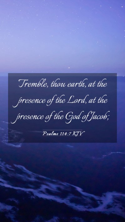 Picture 03 - Psalms 114:7 KJV Mobile Phone Wallpaper - Tremble, thou earth, at the presence of the Lord, - Mobile Bible Verse Wallpaper