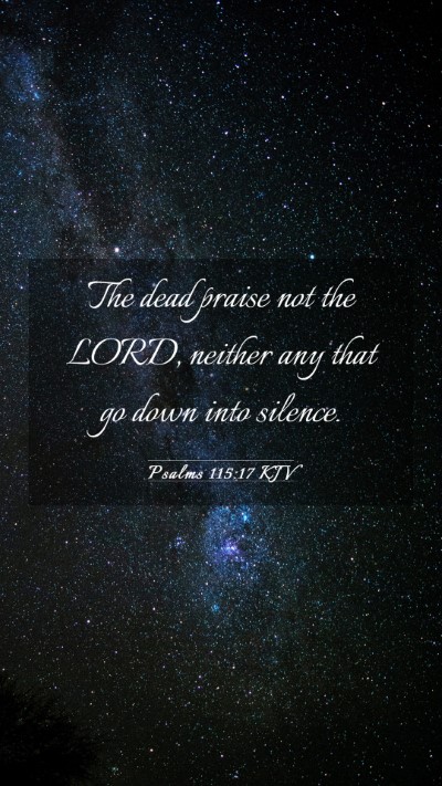 Picture 03 - Psalms 115:17 KJV Mobile Phone Wallpaper - The dead praise not the LORD, neither any that go - Mobile Bible Verse Wallpaper