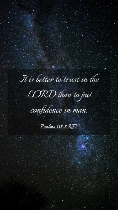 Picture 03 - Psalms 118:8 KJV Mobile Phone Wallpaper - It is better to trust in the LORD than to put - Mobile Bible Verse Wallpaper