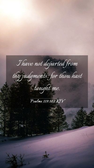 Picture 03 - Psalms 119:102 KJV Mobile Phone Wallpaper - I have not departed from thy judgments: for thou - Mobile Bible Verse Wallpaper