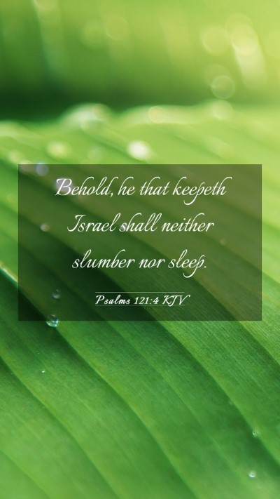Picture 03 - Psalms 121:4 KJV Mobile Phone Wallpaper - Behold, he that keepeth Israel shall neither - Mobile Bible Verse Wallpaper