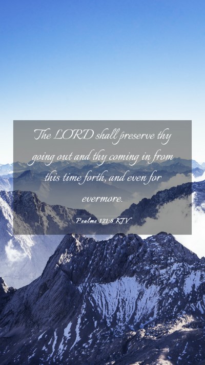 Picture 03 - Psalms 121:8 KJV Mobile Phone Wallpaper - The LORD shall preserve thy going out and thy - Mobile Bible Verse Wallpaper