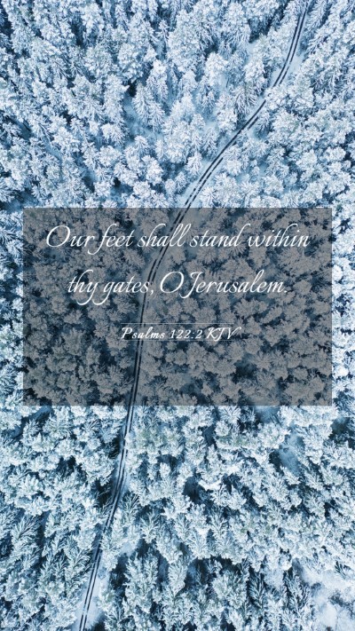 Picture 03 - Psalms 122:2 KJV Mobile Phone Wallpaper - Our feet shall stand within thy gates, O - Mobile Bible Verse Wallpaper