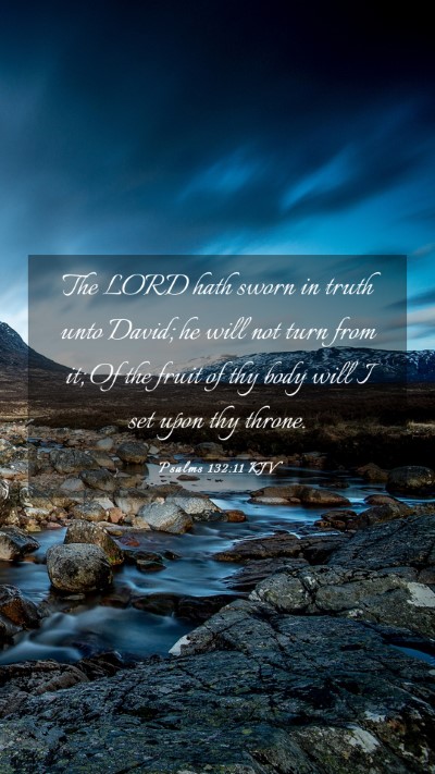 Picture 03 - Psalms 132:11 KJV Mobile Phone Wallpaper - The LORD hath sworn in truth unto David; he will - Mobile Bible Verse Wallpaper