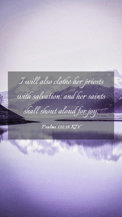 Picture 03 - Psalms 132:16 KJV Mobile Phone Wallpaper - I will also clothe her priests with salvation: - Mobile Bible Verse Wallpaper