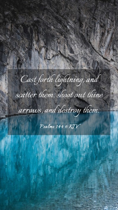 Picture 03 - Psalms 144:6 KJV Mobile Phone Wallpaper - Cast forth lightning, and scatter them: shoot out - Mobile Bible Verse Wallpaper