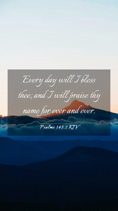 Picture 03 - Psalms 145:2 KJV Mobile Phone Wallpaper - Every day will I bless thee; and I will praise - Mobile Bible Verse Wallpaper