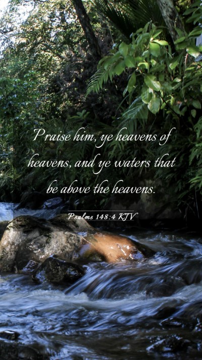 Picture 03 - Psalms 148:4 KJV Mobile Phone Wallpaper - Praise him, ye heavens of heavens, and ye waters - Mobile Bible Verse Wallpaper
