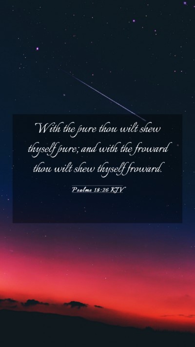 Picture 03 - Psalms 18:26 KJV Mobile Phone Wallpaper - With the pure thou wilt shew thyself pure; and - Mobile Bible Verse Wallpaper