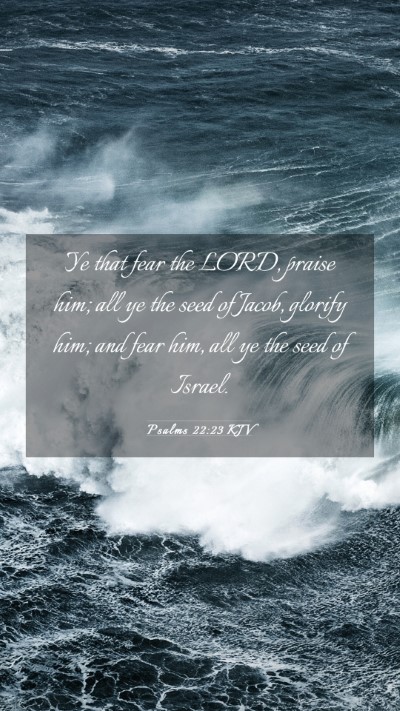 Picture 03 - Psalms 22:23 KJV Mobile Phone Wallpaper - Ye that fear the LORD, praise him; all ye the - Mobile Bible Verse Wallpaper