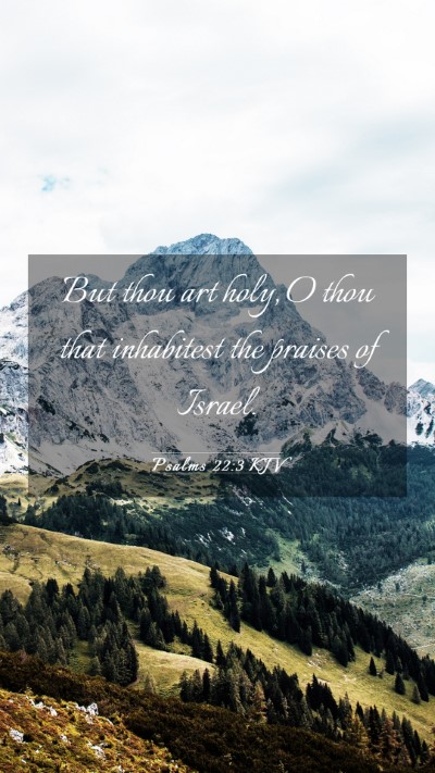 Picture 03 - Psalms 22:3 KJV Mobile Phone Wallpaper - But thou art holy, O thou that inhabitest the - Mobile Bible Verse Wallpaper