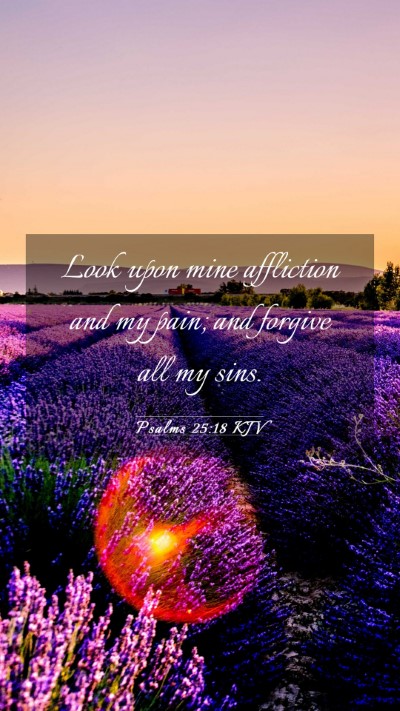 Picture 03 - Psalms 25:18 KJV Mobile Phone Wallpaper - Look upon mine affliction and my pain; and - Mobile Bible Verse Wallpaper