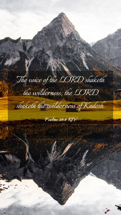 Picture 03 - Psalms 29:8 KJV Mobile Phone Wallpaper - The voice of the LORD shaketh the wilderness; the - Mobile Bible Verse Wallpaper