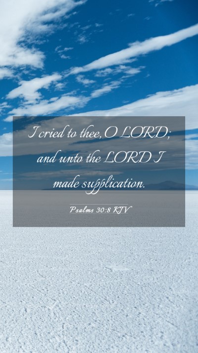 Picture 03 - Psalms 30:8 KJV Mobile Phone Wallpaper - I cried to thee, O LORD; and unto the LORD I made - Mobile Bible Verse Wallpaper