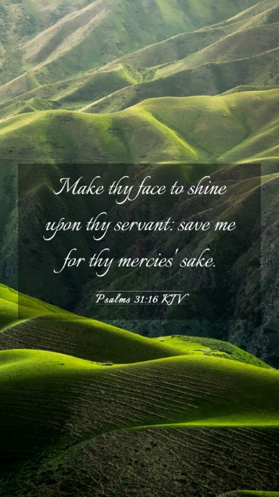 Picture 03 - Psalms 31:16 KJV Mobile Phone Wallpaper - Make thy face to shine upon thy servant: save me - Mobile Bible Verse Wallpaper