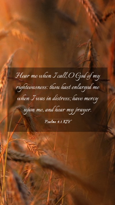 Picture 03 - Psalms 4:1 KJV Mobile Phone Wallpaper - Hear me when I call, O God of my righteousness: - Mobile Bible Verse Wallpaper