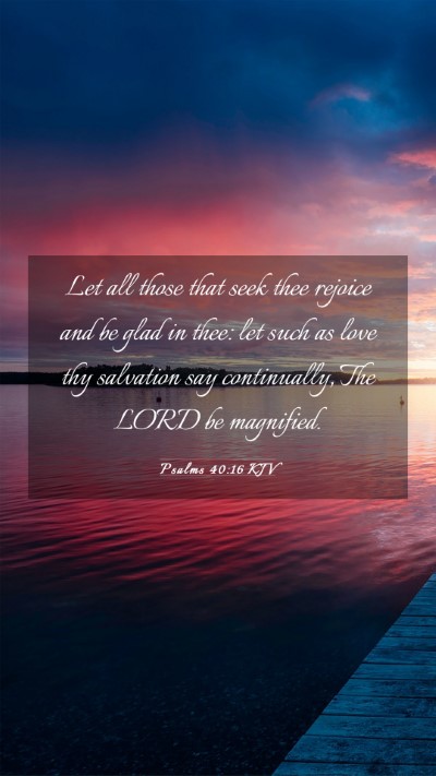Picture 03 - Psalms 40:16 KJV Mobile Phone Wallpaper - Let all those that seek thee rejoice and be glad - Mobile Bible Verse Wallpaper