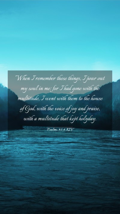 Picture 03 - Psalms 42:4 KJV Mobile Phone Wallpaper - When I remember these things, I pour out my soul - Mobile Bible Verse Wallpaper
